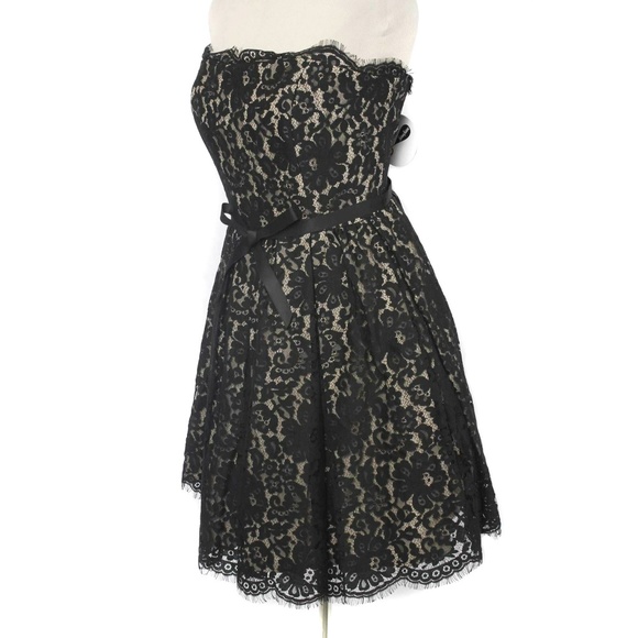 ROBERT RODRIGUEZ x Target Black Lace Strapless Fit & Flare Party Dress NWT - Picture 3 of 7